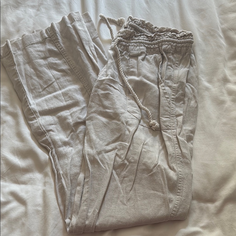 Roxy Cream Wide Leg Pants